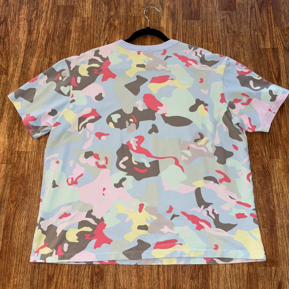 Adidas Originals T-Shirt Pastel Camo Women's Large Multicolor Crew Neck - Picture 6 of 10